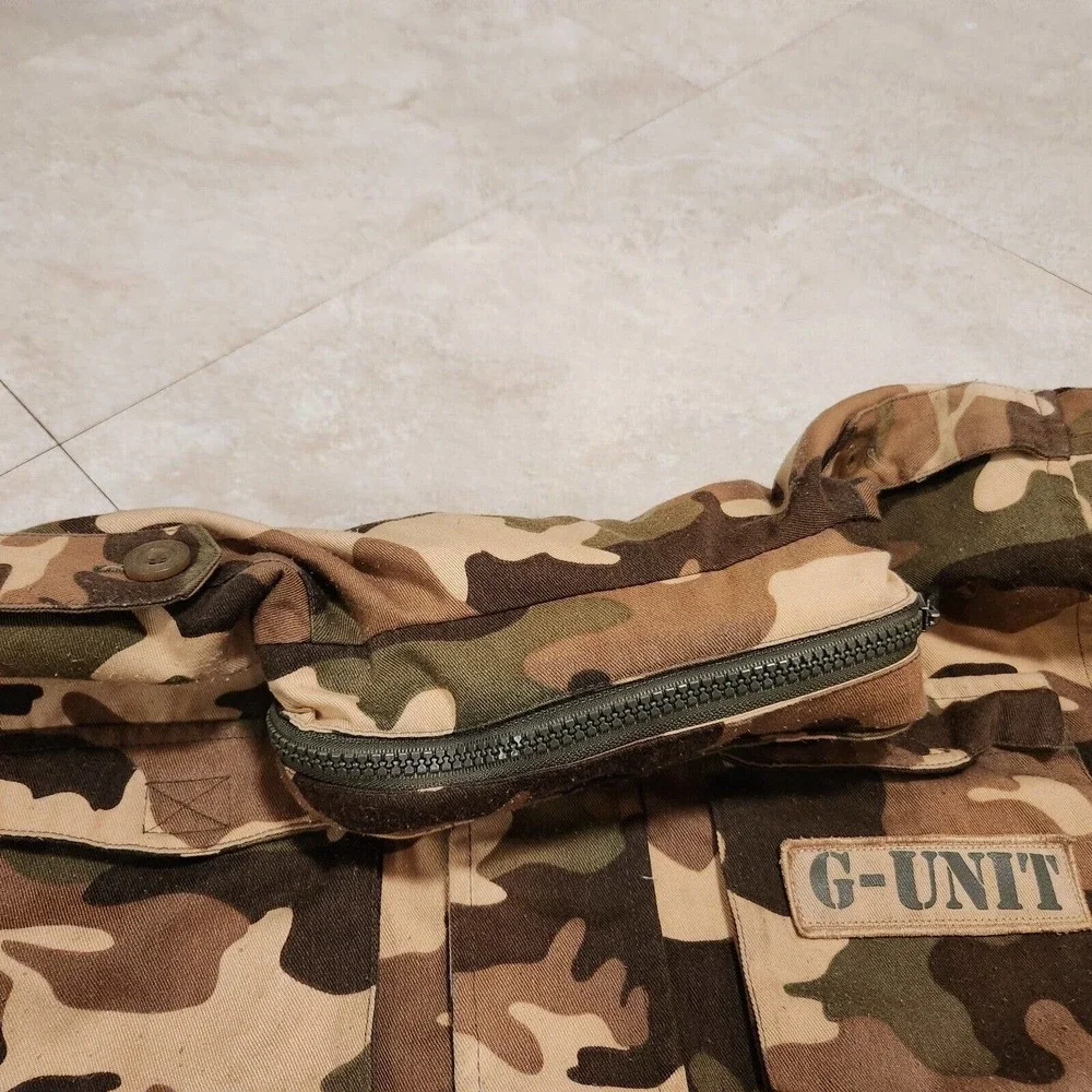 G-Unit Mens S Small Camo Camouflage Military Hip Hop Rap Streetwear Jacket‎